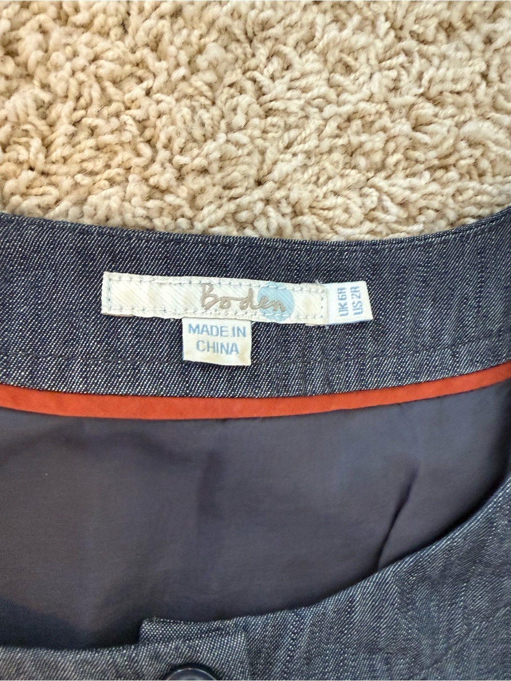 Boden Denim-Blue Short Sleeve Midi Sheath Dress size 2 - Picture 3 of 9